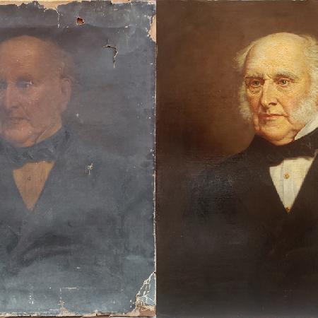 Oil on canvas, early 19th-century.