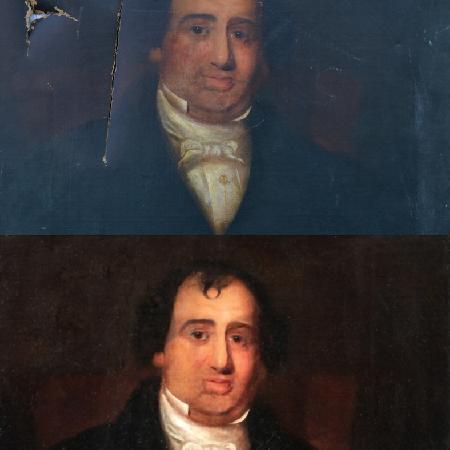 Oil on canvas, early 19th-century.