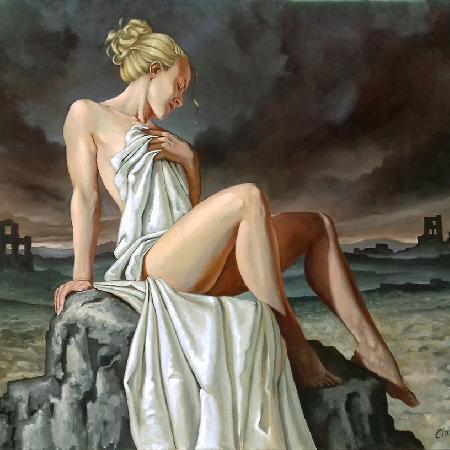 ORIZZONTE - 2017<br>Olio su tela cm 120 x 150