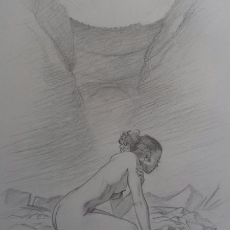 VAJONT - 2018<br>Matita su carta, cm 60 x 40