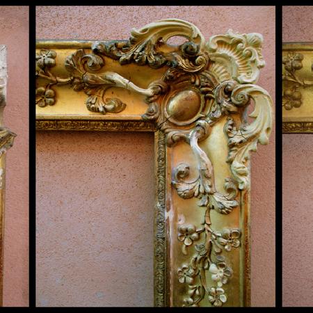 Ricostruzione di un motivo decorativo di una cornice.