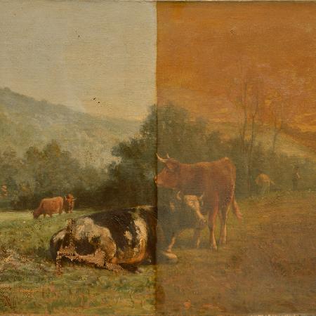 Olio su tela, metà del XIX secolo.